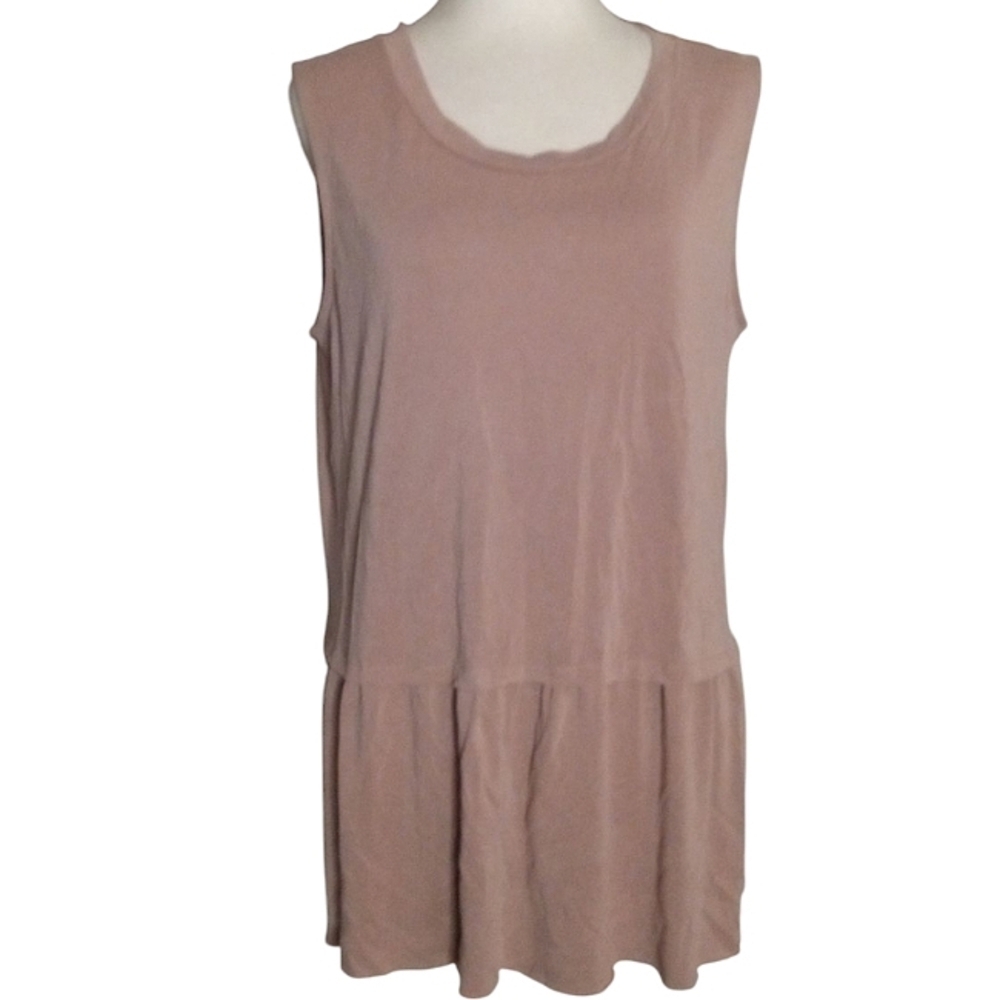 Mote Dusty Blush Pink Modal Blend Sleeveless Tank Blouse Size XL